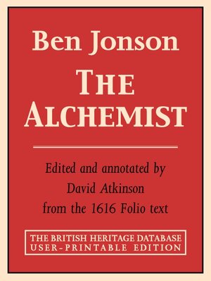 cover image of The Alchemist - British Heritage Database Reader-Printable Edition with Explanatory Notes